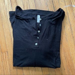 Black Long Sleeve Henley